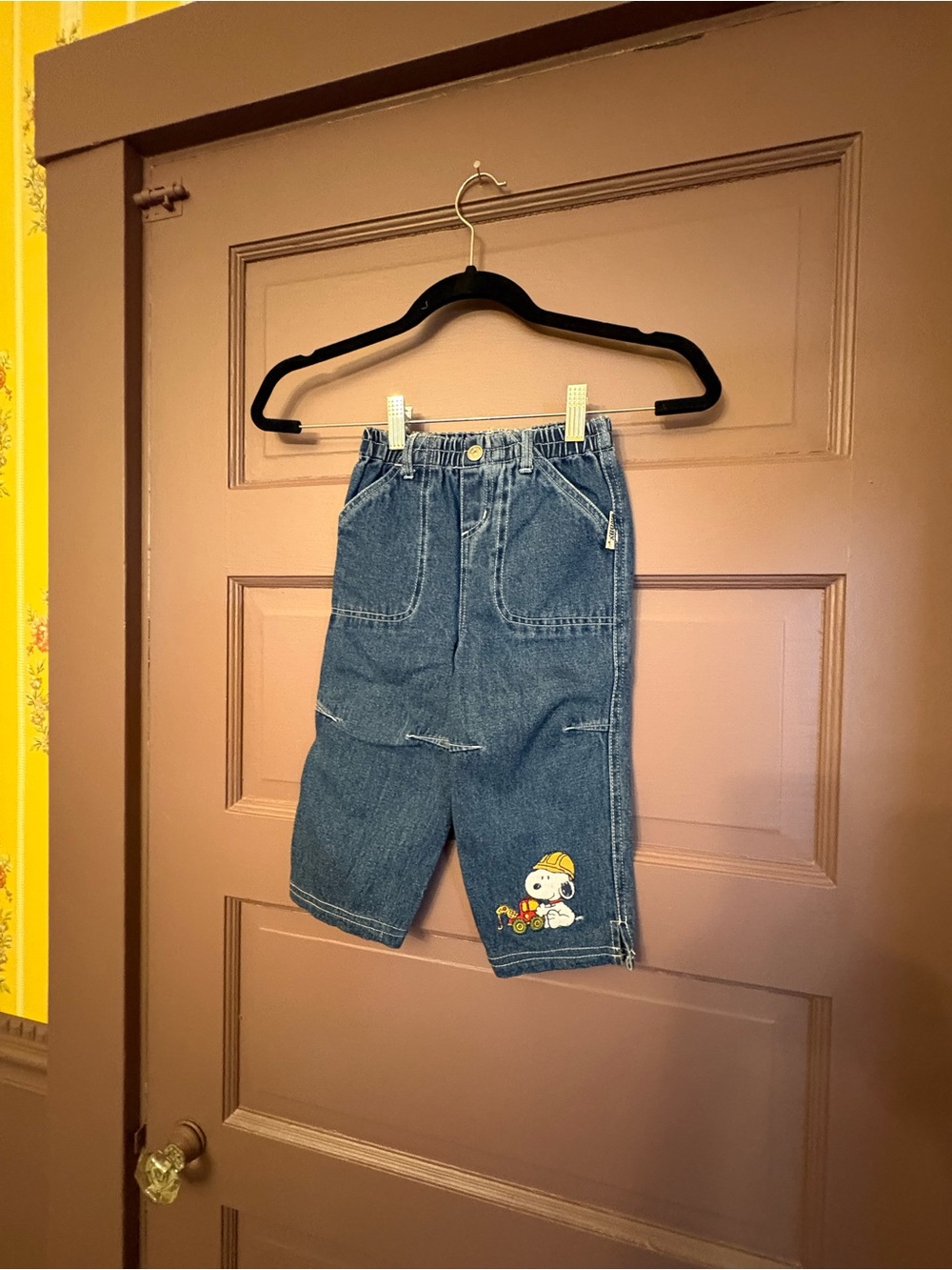 Vintage Snoopy denim toddler jeans size 24 months